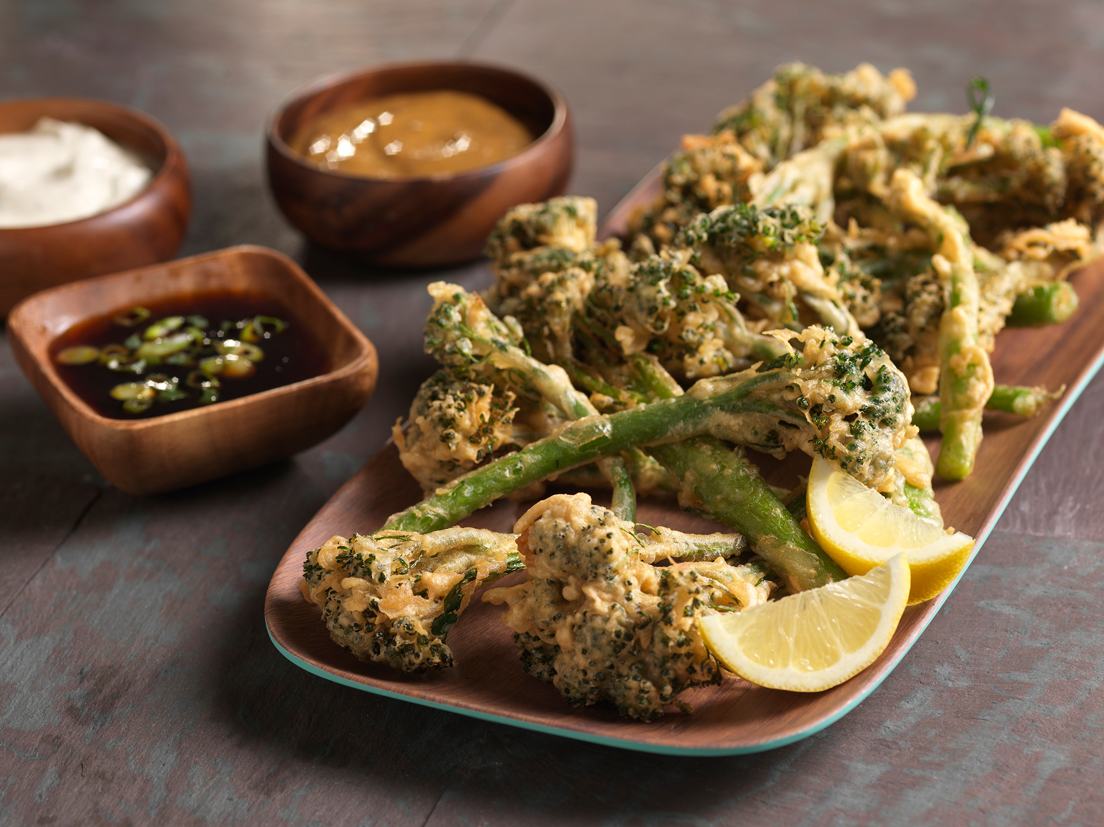 Broccolini® Tempura & Dipping Sauces Mann's Fresh Vegetables