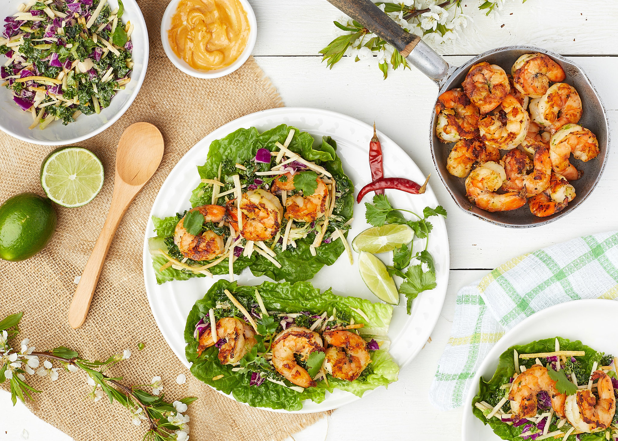 Shrimp & Spicy Kale Beet Blend® Lettuce Wraps - Mann's Fresh Vegetables