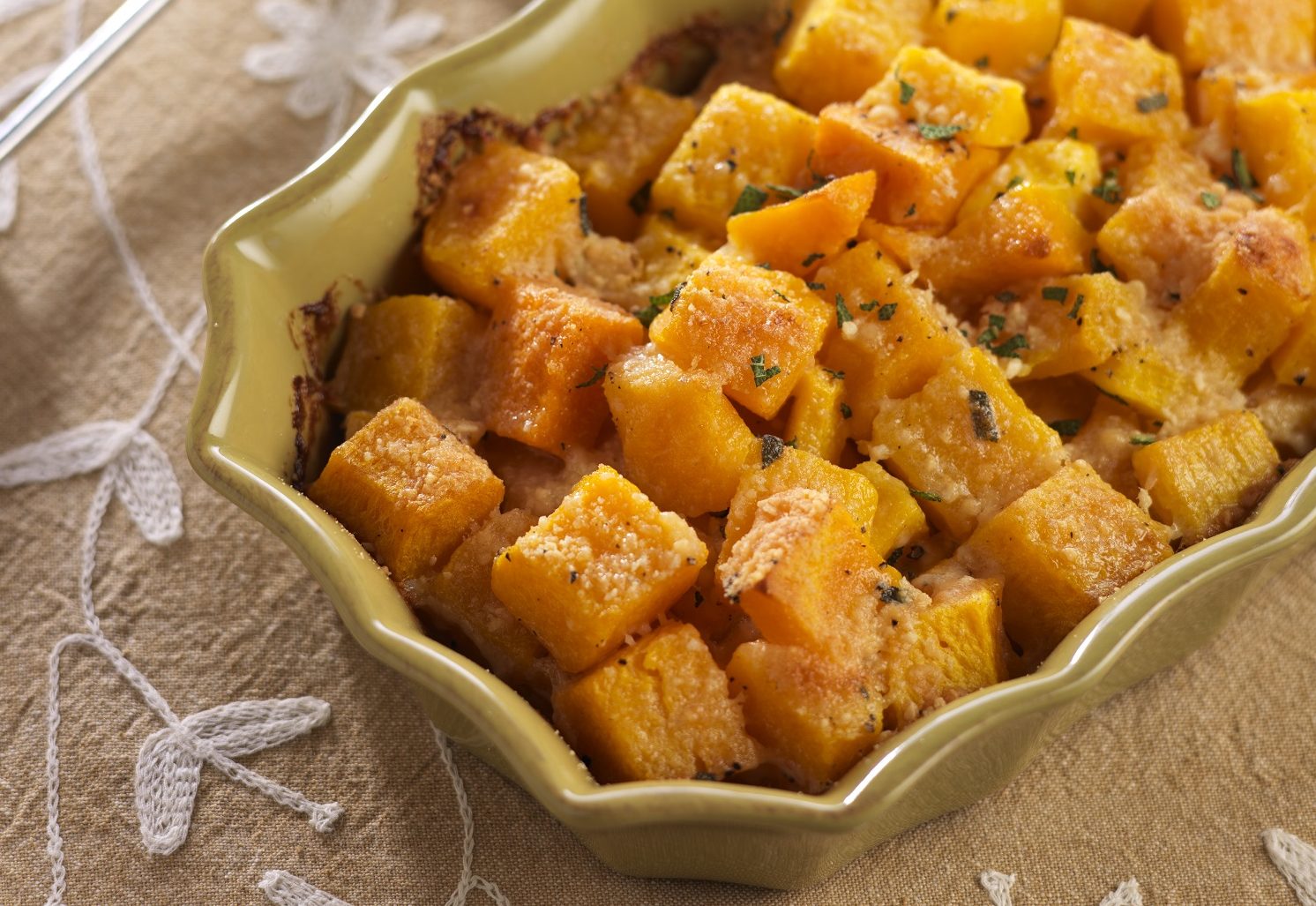 Roasted Butternut Squash With Rosemary Parmesan Mann S Fresh Vegetables