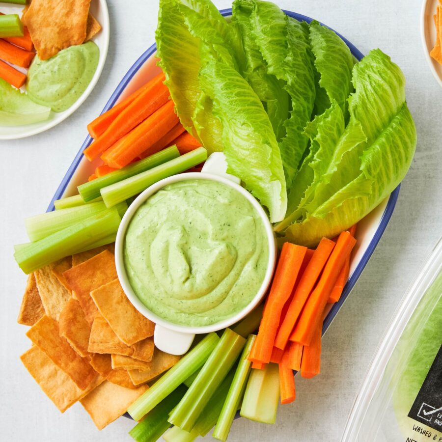 Avocado Ranch Snack Board - Mann's Fresh Vegetables